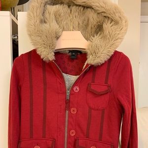 Marc Jacbos Sherpa-lined Hoodie with Faux Fur Hood